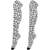 Women High Thigh Socks Over Knee Socks Long Stockings Cheetah Leopard Print Animal Leg Warmers Boot