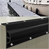 MIYOLO 5 Pack Dock Edging Side Gard 10 Feet Dock Guard with Heavy Wall Sections for Greater Protection &ndash; Commercial Grade Double Molded Material Right Angle (Black)