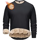 MAGCOMSEN Men's Sweatshirt Crewneck Thermal Sherpa Lined Sweatshirts Warm Winter Casual Tops