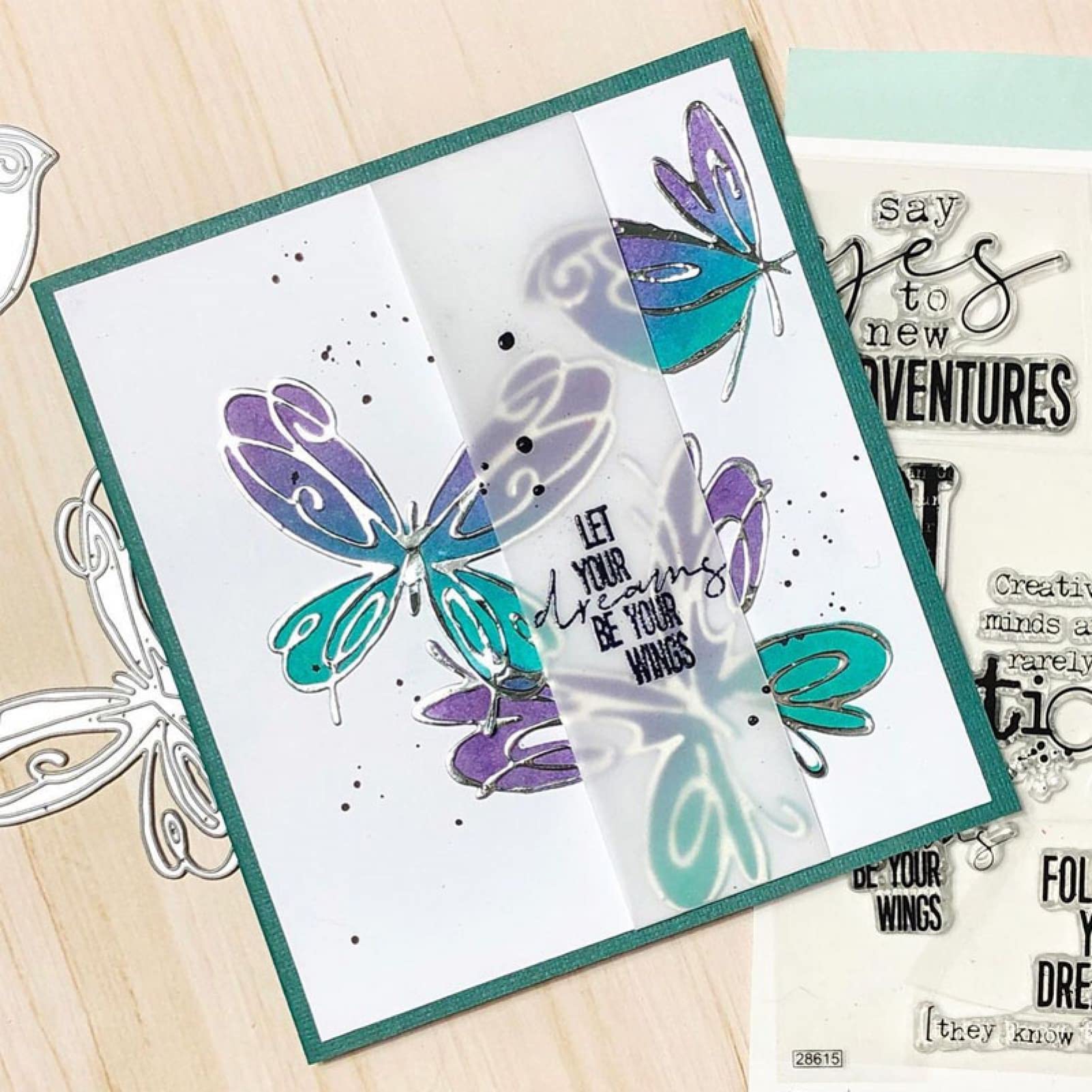 3 PCS Words Sentiment Greetings Good Vibes Clear Rubber Stamps Set Silicon Seal DIY Scrapbooking Embossing Craft Gift Card Art Album Paper Cardmaking Decoration Greeting Card Handmade