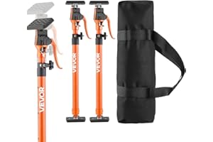 VEVOR Cabinet Jack Support Pole, 2-Pack, 25.4-45.3 Inch Steel Telescopic Quick Support Rod, Adjustable 3rd Hand System up to 