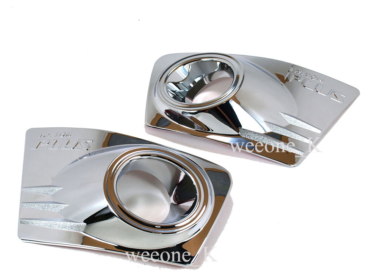 K1AutoParts Front Chrome Fog Light Lamp Cover Trim For Mitsubishi L200 Triton Plus 2009 2010 2011 20