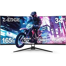 Z-Edge 34 Inch Ultrawide Curved 3440x1440 UWQHD Gaming