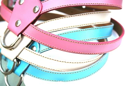 White leather dog harness Clearance