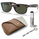 Ray-Ban RB2132 NEW WAYFARER CLASSIC Square Shaped Sunglasses for Men & Women with Official RAYBAN Eyewear Kit