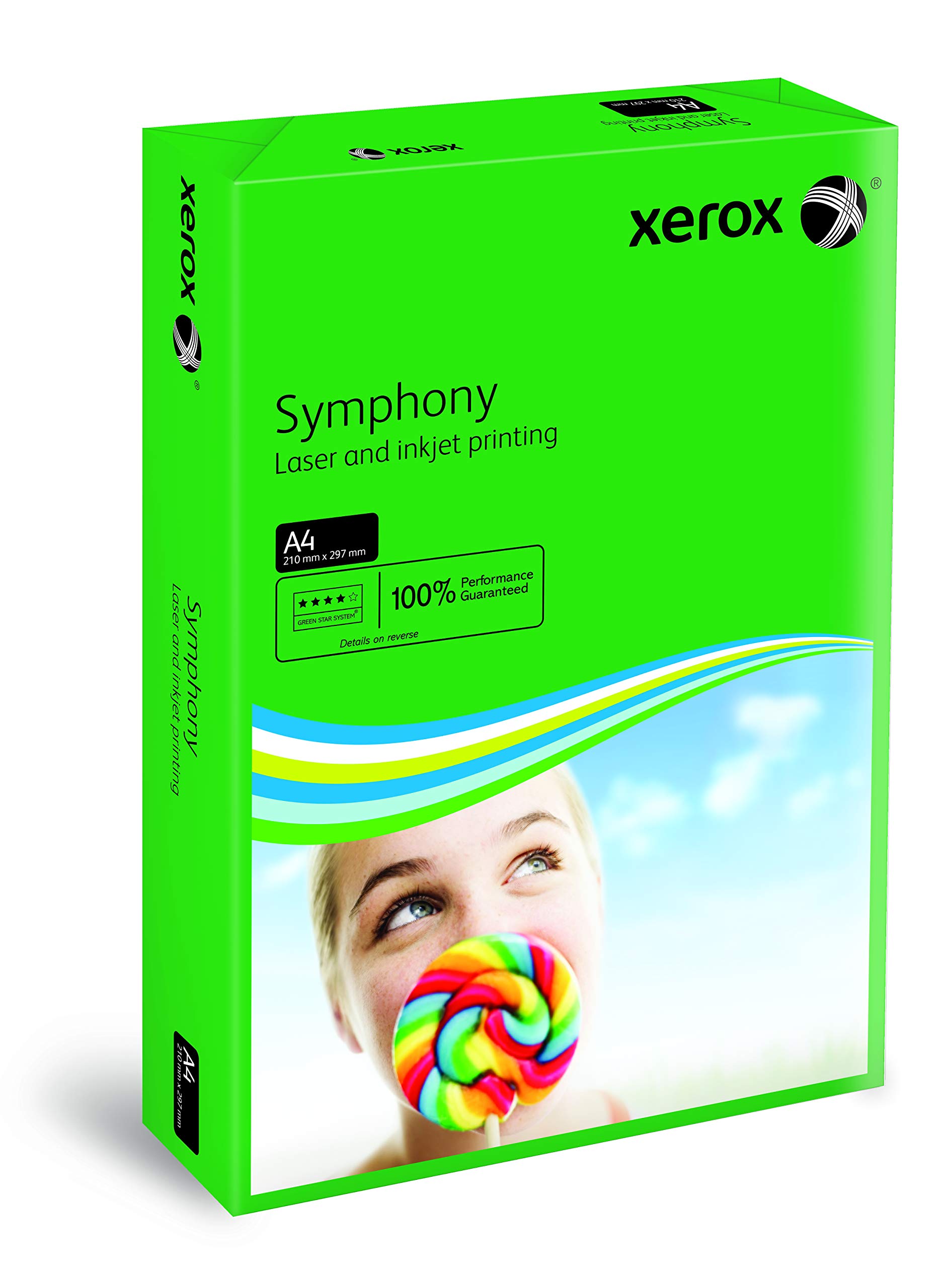 Xerox Symphony Coloured Paper Multifunctional Ream-Wrapped 80gsm A4 Deep Green Ref 3R93951 [500 Sheets]