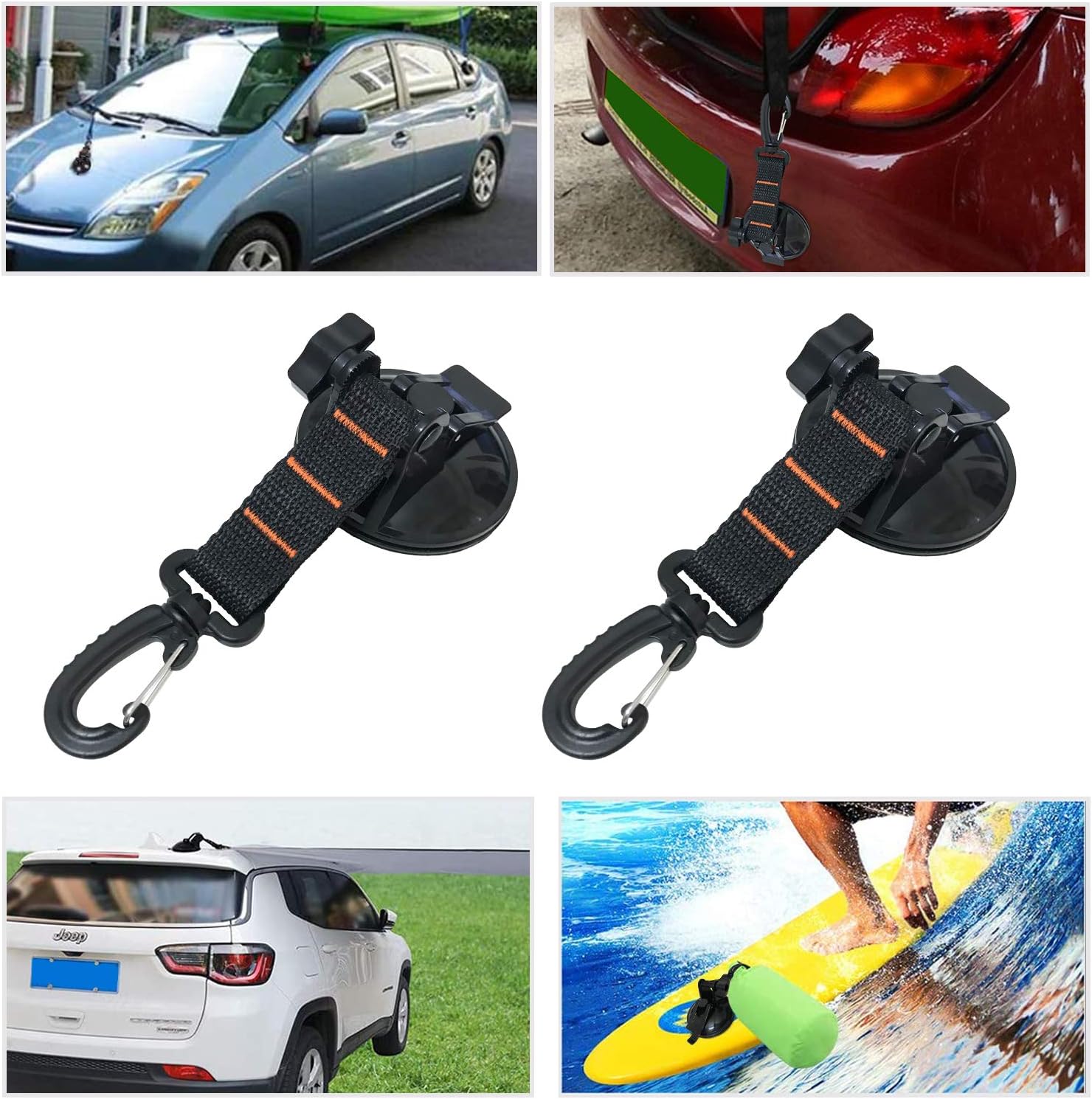 Amazon Longyeカーサイドタープ タープ 吸盤 フック 強力 車 カーサイドオーニング テント 自動車 荷物 固定 ベルト テント用 カージョイント サンシェード 荷物締めつき ２個入り 吸盤 タープフック カーサイドタープ タープテント 日除け 強力な粘着力 キャンプ 屋外