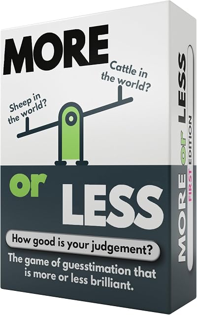 More or Less First Edition Card Game - Judgement Guessing 2 Players