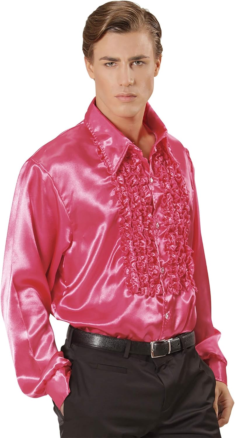 Widmann Widman Satin Shirt With Pleated, Pink, XXL - Image 4