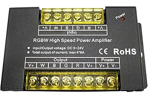 LEDENET 4CH Channels High Speed Power Amplifier 32A DC12V/24V Data Signal Repeater for RGBW RGB LED Strip Lights LED Module S