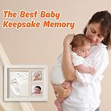 PewinGo Footprint & Handprint Clay Kit Baby Frame White view 2