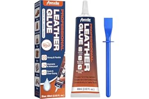 Aarovibe Leather Glue, 60ml Strong & Flexible Leather Adhesive – Waterproof, Quick-Dry & Clear Repair Glue for Shoes, Jackets