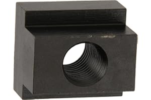 1018 Steel T-Slot Nut, Black Oxide Finish, Tapped Through, 1/2"-13 Threads, 5/8" Height, 9/16" Slot Depth, Made in US (Pack o