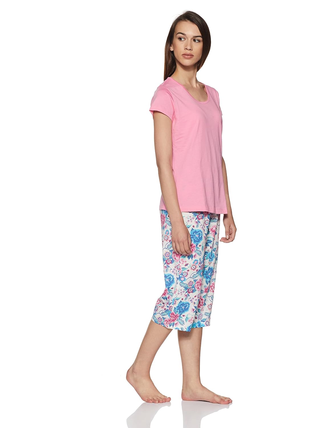 marks & spencer women's cropped print mix pyjama set