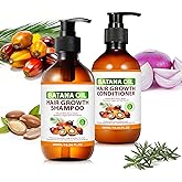 Batana Oil Shampoo and Conditioner Set - Organic Batana Shampoo Conditioner Set with Onion, Rosemary, Argan Tea Tree - Thickening Hair Products for Women and Men Hair Growth & Hair Loss