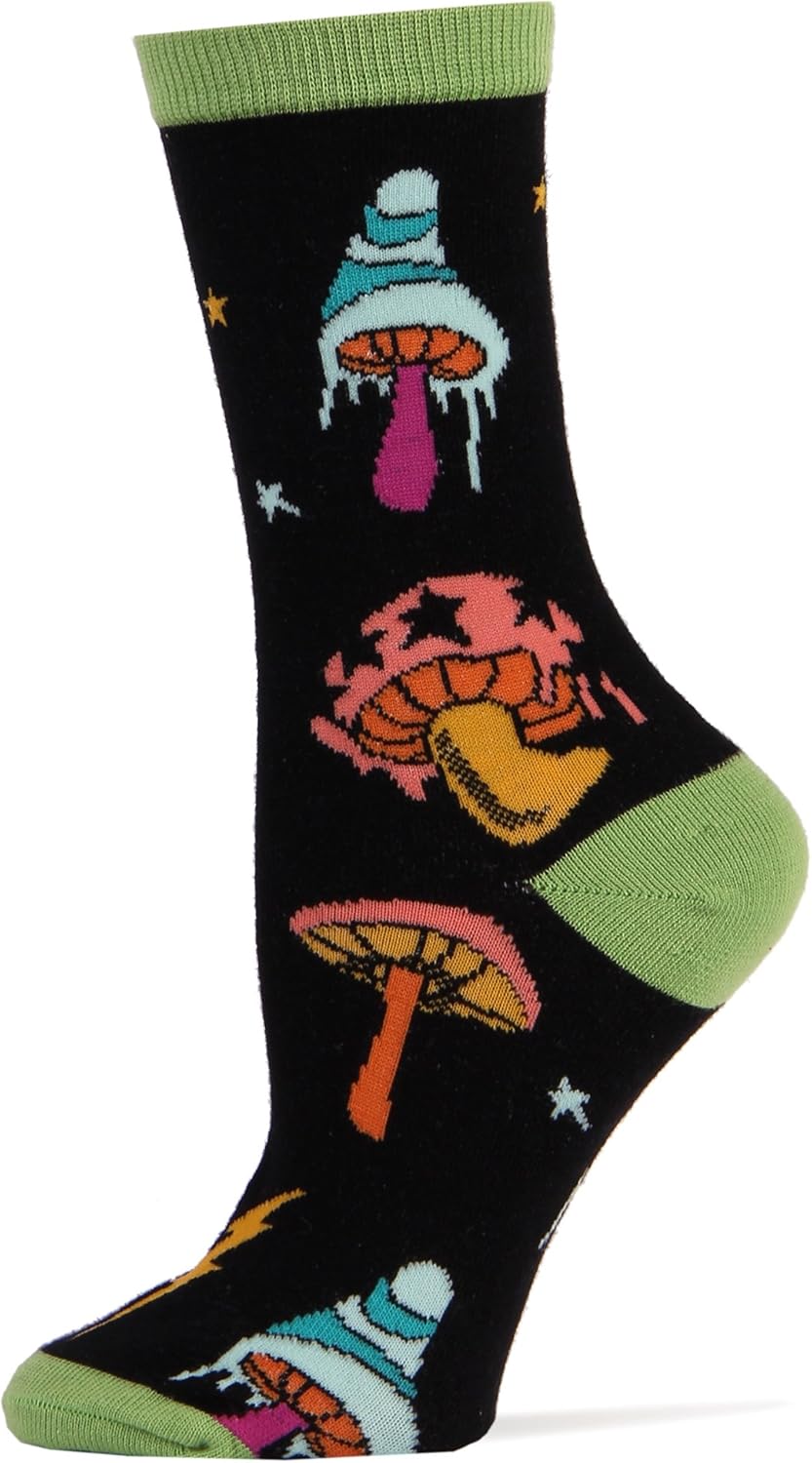 Womens Novelty Funny Crew Socks Shrooms Clothing