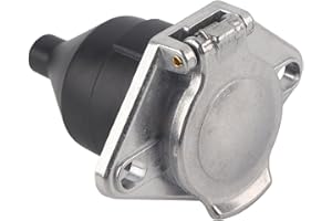 7 Pole Socket, 7 Round Pin Equipment Plugin, Universal 24V 7-Pin Trailer Plug 7-Pole Wiring Connector Adapter Socket