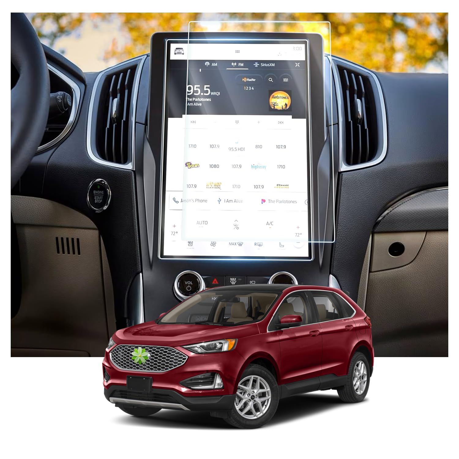 2024 Edge Screen Protector for Ford Edge 12-in