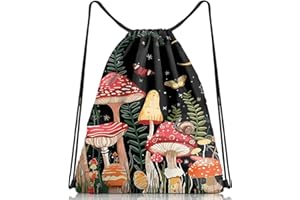 Zewurtuw Drawstring Backpack String Sports Bags for Swimming Waterproof Aesthetic Sackpack for Unisex Women Beach (13"×17")
