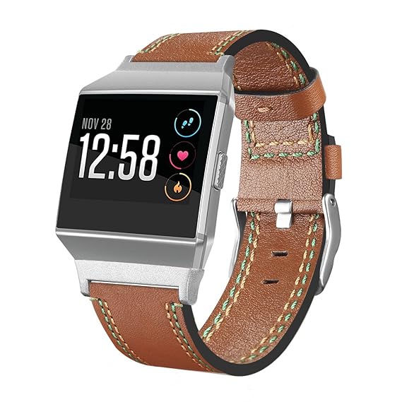 Amazon.com: Maxjoy 1 for Fitbit Ionic Leather Band, Genuine ...