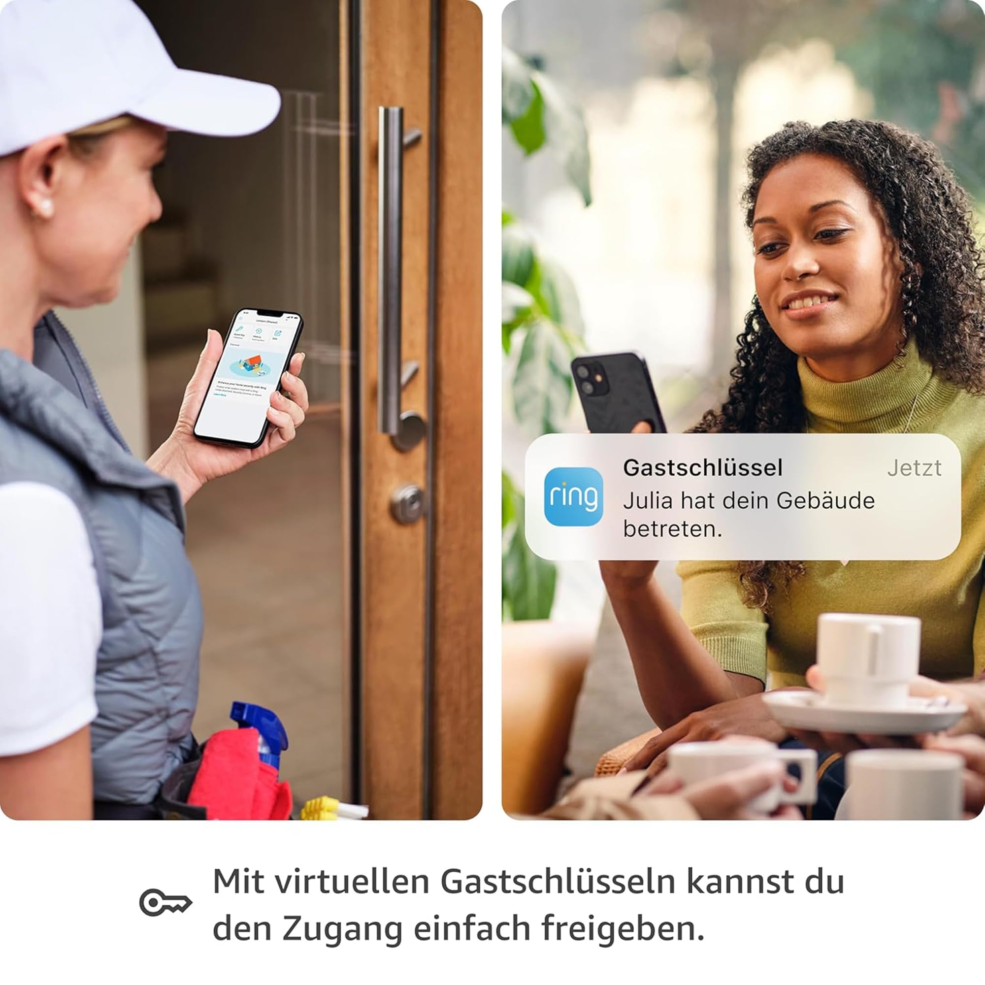 Ring Intercom Audio + Ring Innenkamera 2K von Amazon | Fernentriegelung, automatische Freigabe für Amazon-Lieferungen, Selbstinstallation (kompatible Gegensprechanlage erforderlich) 6