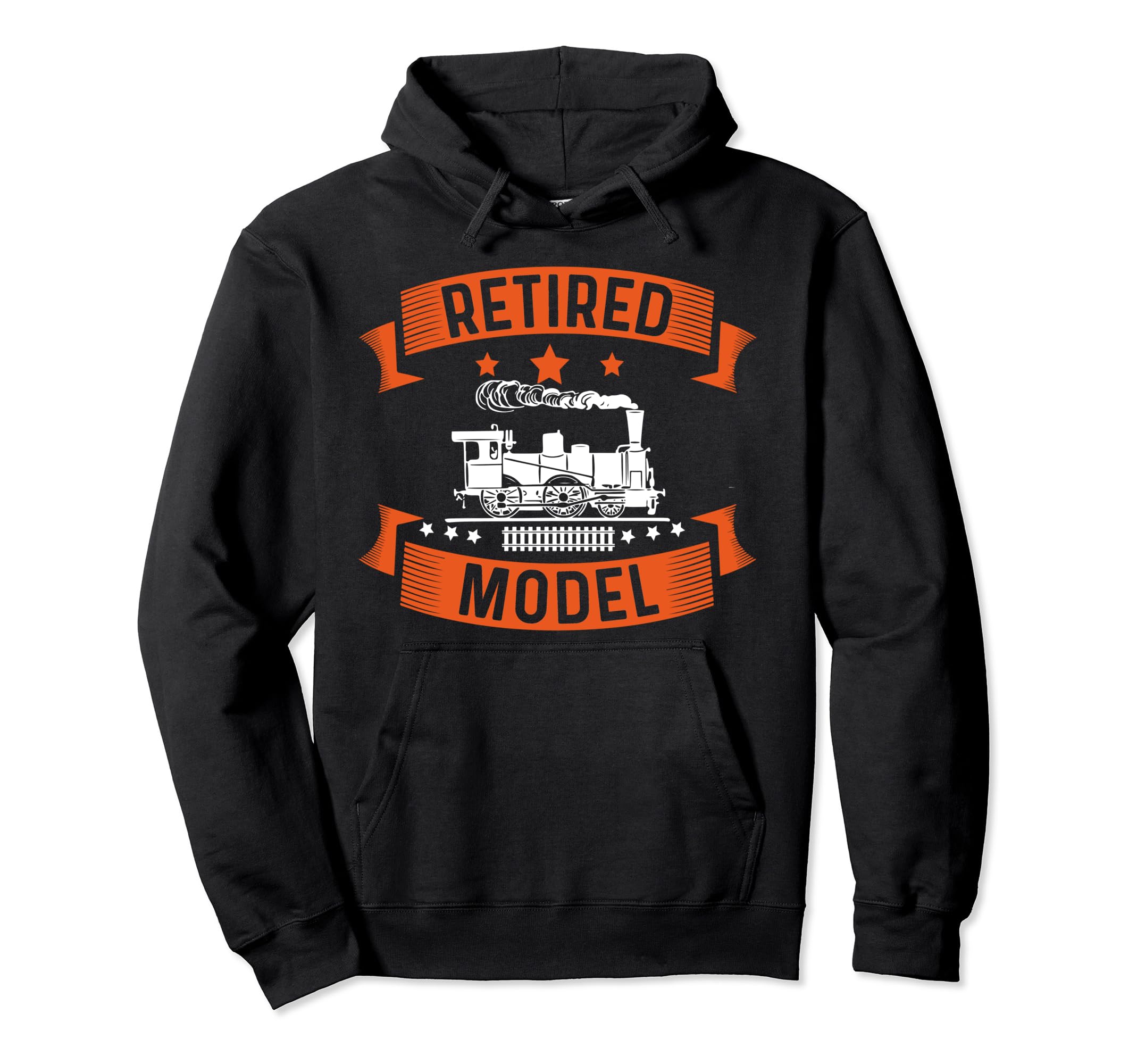 Retired Railroad Worker Men Model Train Collector Hobbyist Pullover Hoodie