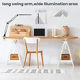 BIENSER LED Desk Lamp with Clamp Swing Arm 3 Color Modes 10 Brightness Levels view 9