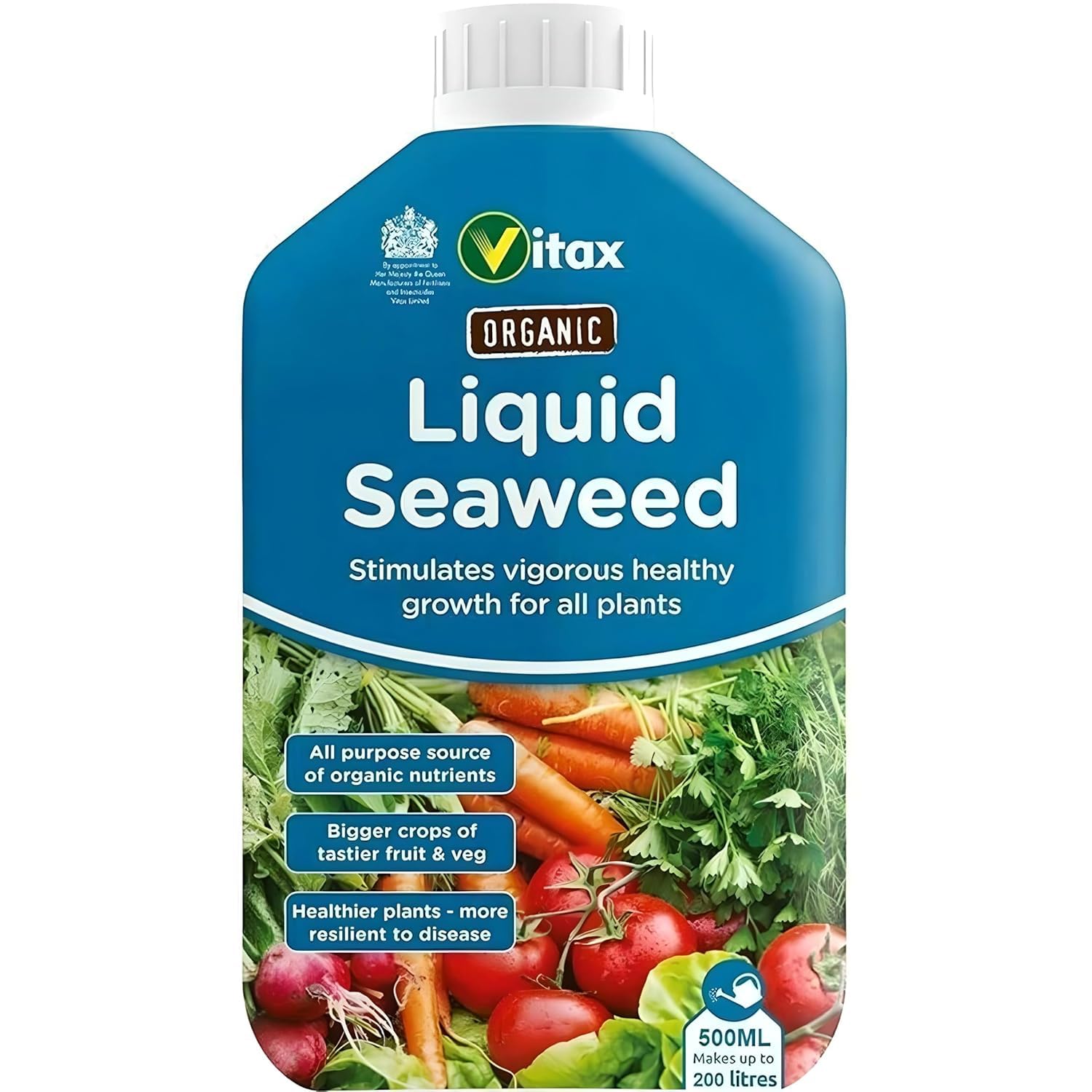 Vitax Organic Liquid Seaweed, Concentrated, Bigger Crops, Healthier Plants, Suitable For Plants, Flowers and Fruit & Vegetables- 500ml