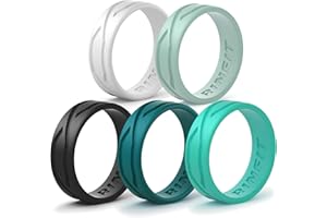 Rinfit Silicone Rings for Women and Men - Silicone Wedding Bands Sets for Him and Her - 4Love Collection Rubber Wedding Rings - Patented Design