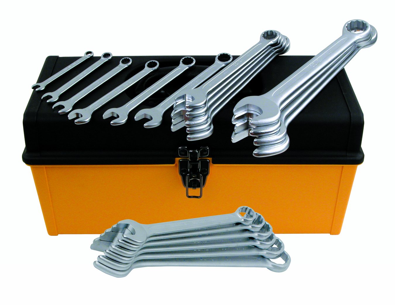 Wiha 40092 Combination Wrench Set, Metric In Molded Tool Box, 26 Piece