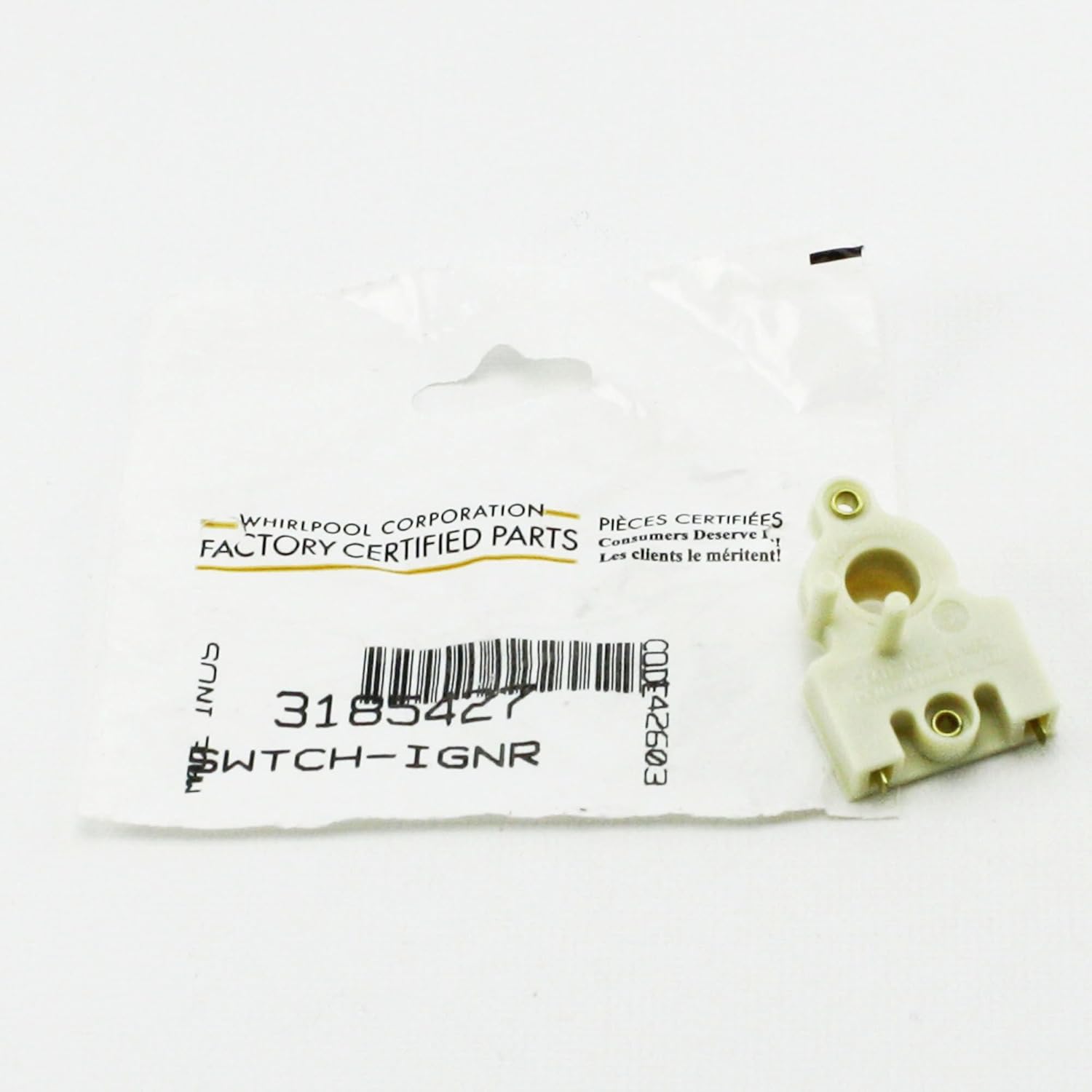 Whirlpool W3185427 Cooktop Igniter Switch Genuine Original Equipment Manufacturer (OEM) Part