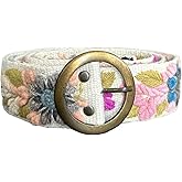 Handmade Peruvian Ayacucho Belt - Embroidered Belt for Women, Floral Design, Adjustable, Durable, Colorful Belts for Women
