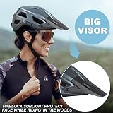 Favoto Mountain Bike Helmet Lightweight Adjustable Black CE CPSC Fasten One view 4