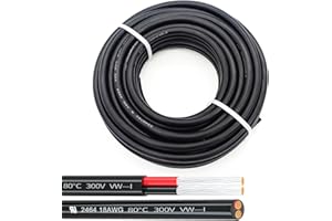 CBAZY 18AWG UL2464 Power Cable LED Red & Black 2 Conductors (18AWG -2C- 100ft)