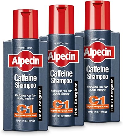 Alpecin Caffeine Shampoo C1 250 ml Pack of 3 Men Hair Thinning Germany