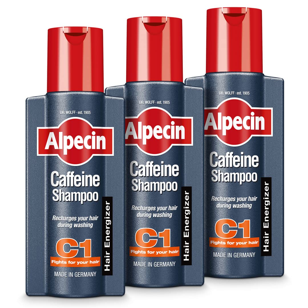 Alpecin Caffeine Shampoo C1 250 ml (Pack of 3) | Against Thinning Hair | For Stronger and Thicker Hair | Natural Hair Growth for Men | Hair Care Made in Germany