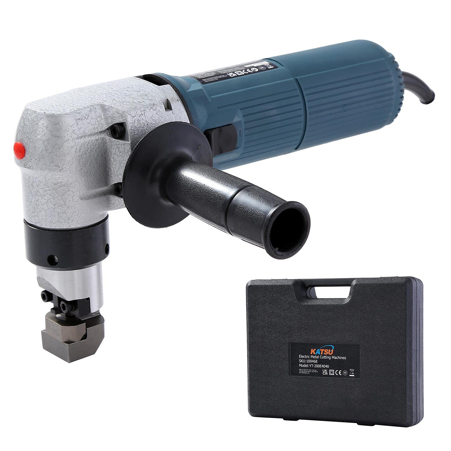 KATSU Electric Nibbler, 625W 230V Electric Stainless Steel Aluminum Copper Sheet Metal Cutter Snip Shear Scissor Cuts 3.5mm Steel Plate 100468