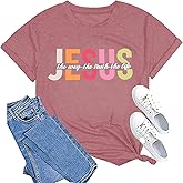 Jesus Shirt for Women Christian Religious Sayings T Shirts Bible Verse Inspirational Tee Tops