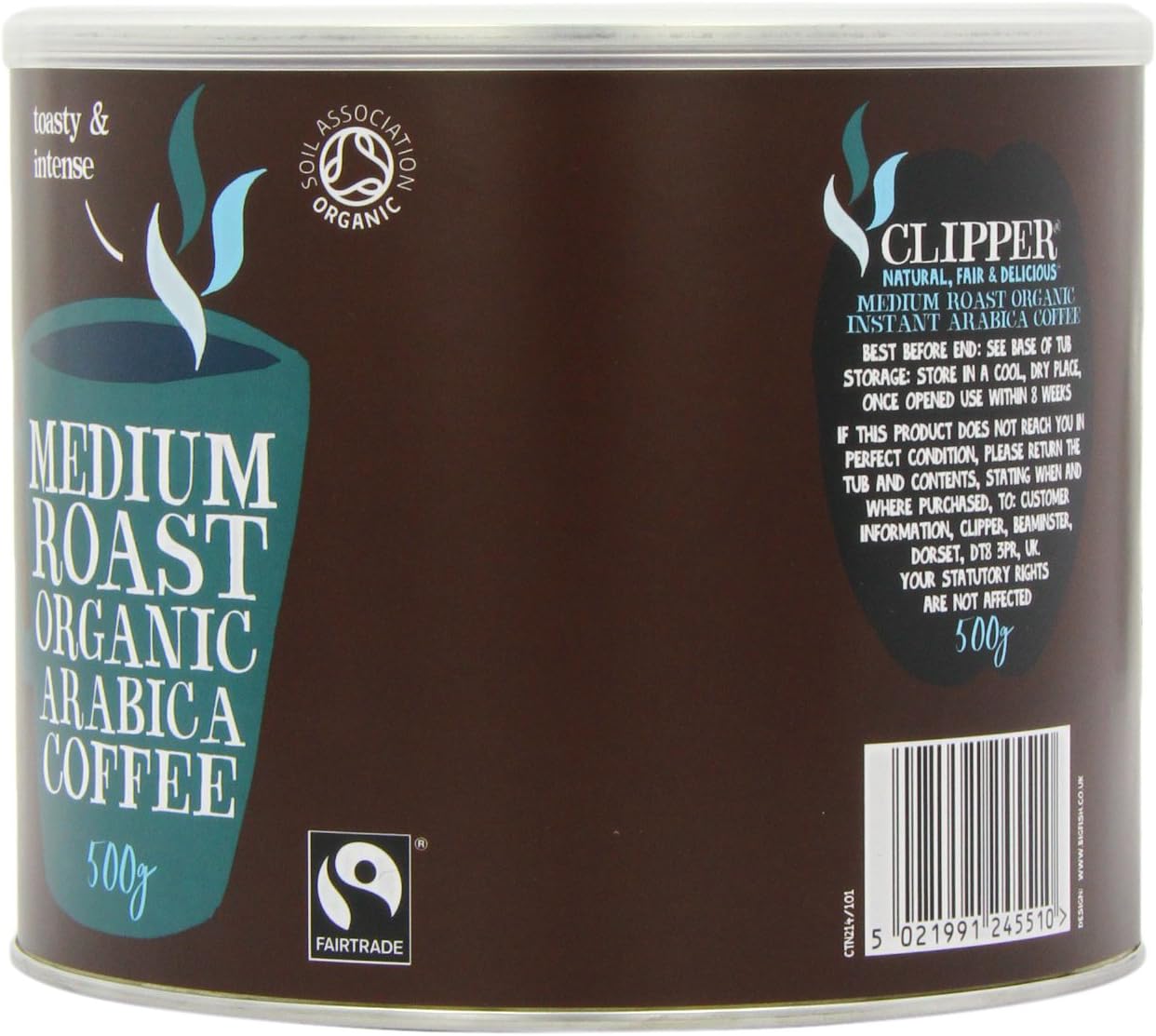 Clipper Organic Medium Roast Arabica Coffee 500 g - Image 3