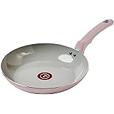 T-Fal Refresh Ceramic Frying Pans Nonstick 12 Inch Skillet, Oven Safe to 350°F, Cookware with Stay-Cool Handle, Dusty Rose