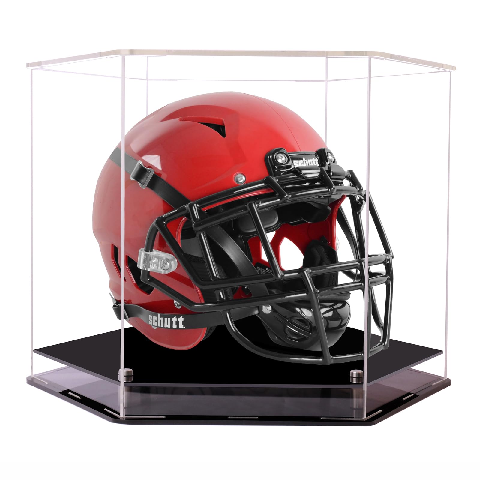 Photo 1 of Football Helmet Display Case Full Size,Baseball Helmet Display Case,Self-Assembly Helmet Display Box Protection Holder Dustproof Sports Collectibles Storage Showcase 17*15*12.6IN