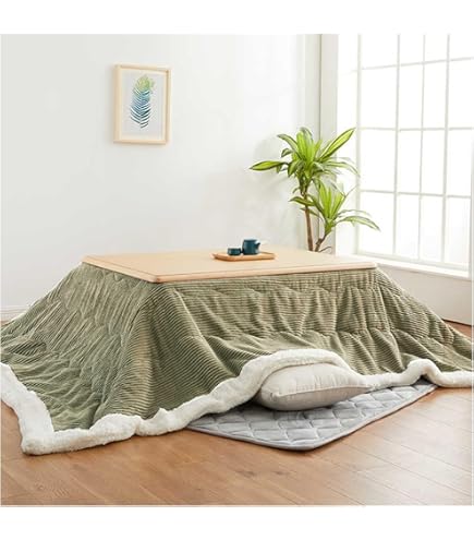 Amazon.com: Japanese Kotatsu Table Blanket Set,Wood Square Stove