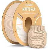 ELEGOO Matte PLA Filament Beige 1KG, 1.75mm 3D Printer Filament Dimensional Accuracy +/- 0.02mm, 1kg Carboard Spool (2.2lbs) for Most FDM 3D Printers