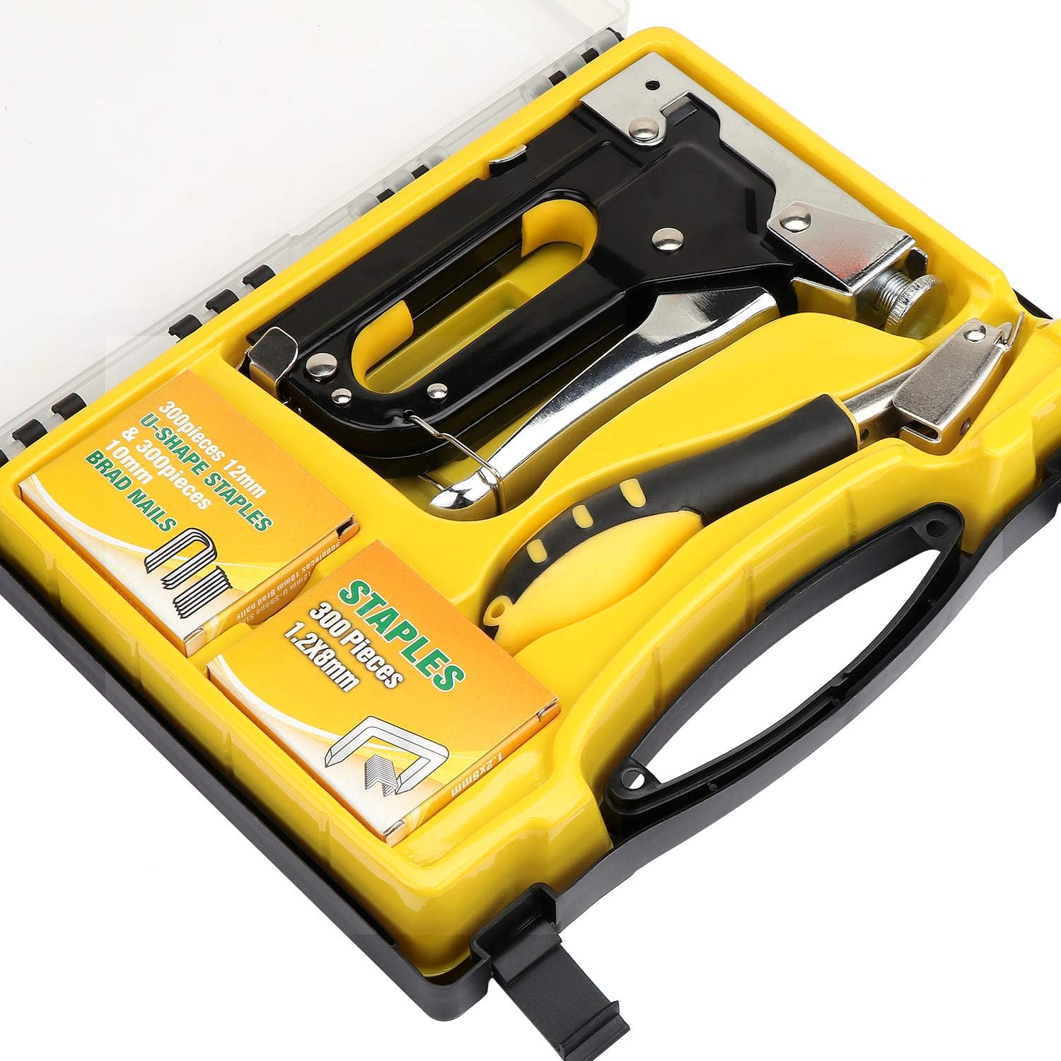 HSEAMALL Heavy Duty Staple Gun 3 in 1, Upholstery Stapler 3 Way Staple