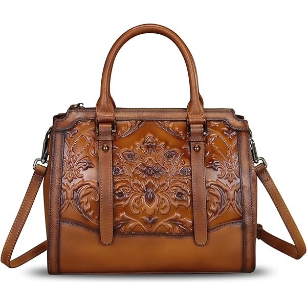 バッグ vintage leather hand bag Vintage Large Patchwork Leather Bag, Casual Leather Soft Bag