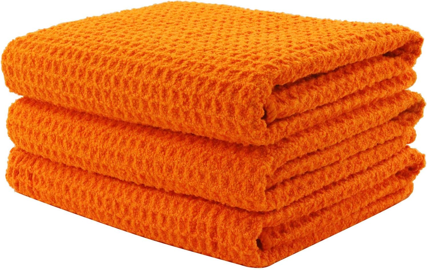 Aniease Microfiber Kitchen Towel, Super Absorbent Fast Drying Waffle Weave Dishcloths, Dish Drying Towels, Set of 3 Cleaning Cloths Hand Towels