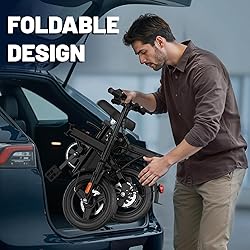 Folding Electric Bike for Adults, 14" Ebike 500W