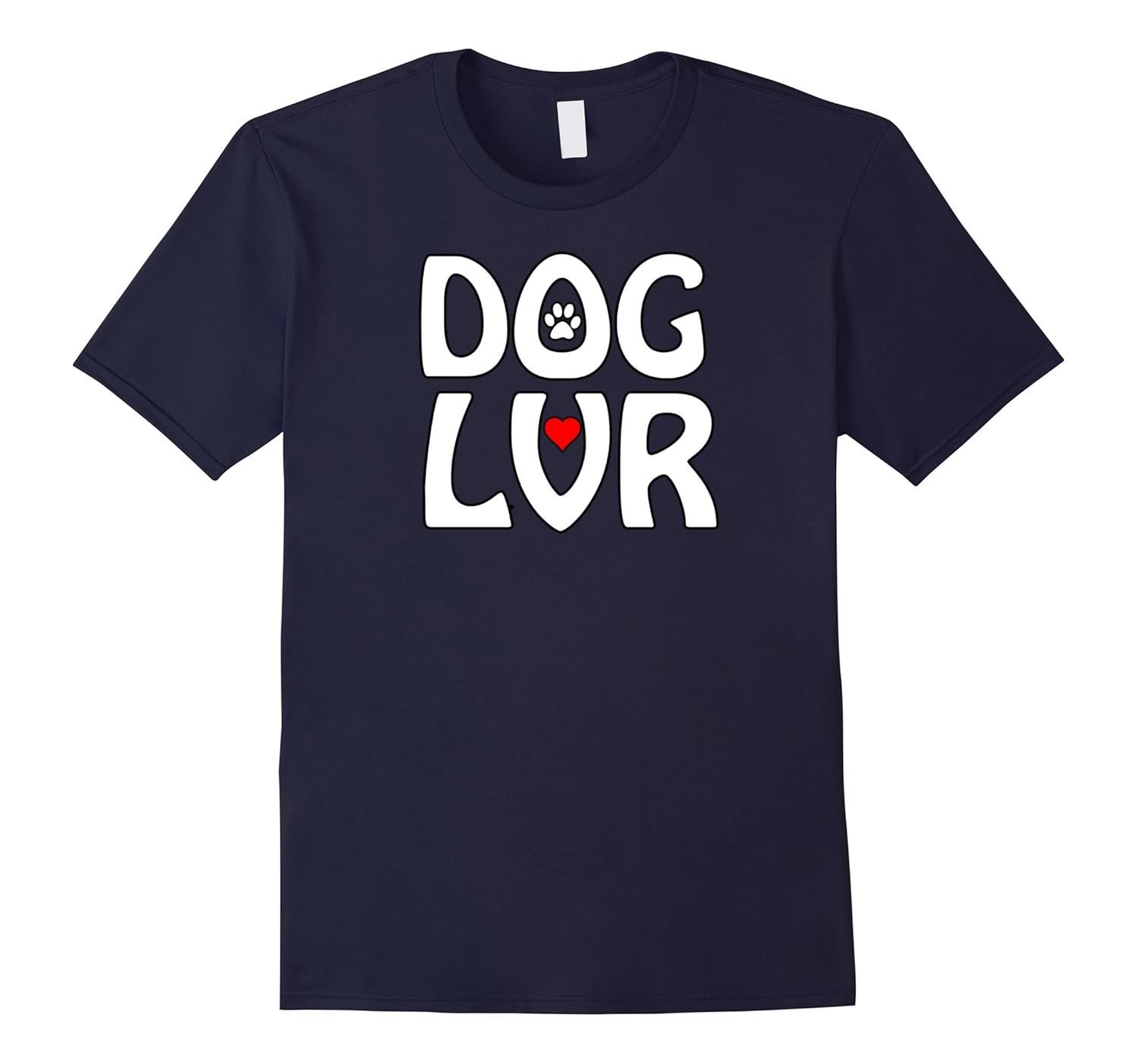 Dog LVR T-Shirt Funny Pet lovers Gift Cute Animal Paw Heart-ANZ