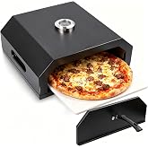 guogiyala Pizza oven for grill: blackstone pizza oven with Iron baffle, Grill top Pizza grill Built-in Thermometer suitable for Crispy Backyard Homemade Pizza