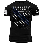 Grunt Style Support Blue Line Men's T-Shirt